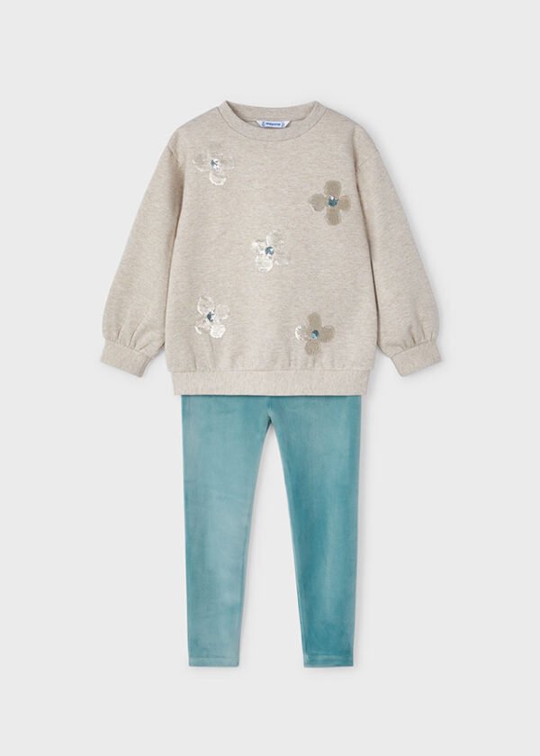 Girl Sequin Jumper and Leggings Set