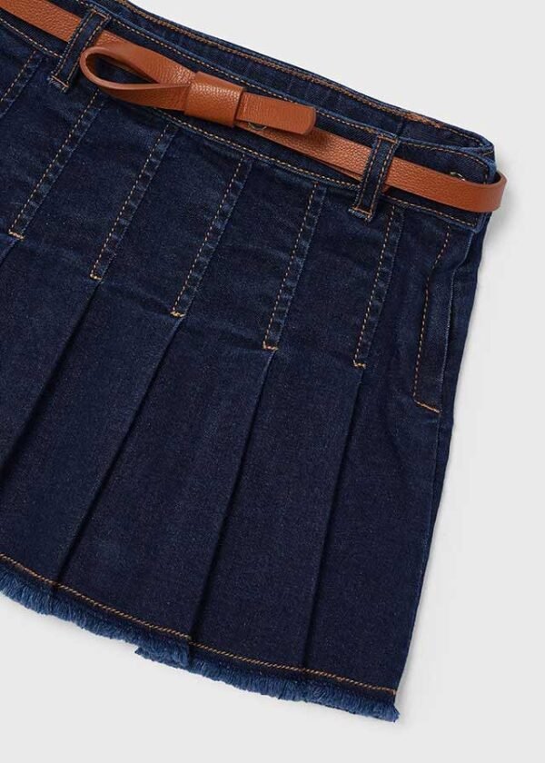 Girl Denim Skirt with Belt