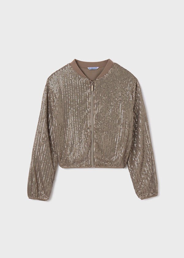 Girl Sequin Bomber Jacket