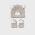 Newborn Teddy Hat and Socks Set