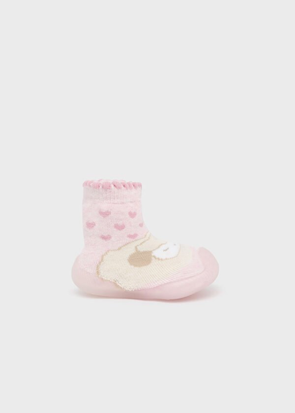 Newborn girl Non-Slip Bear Socks