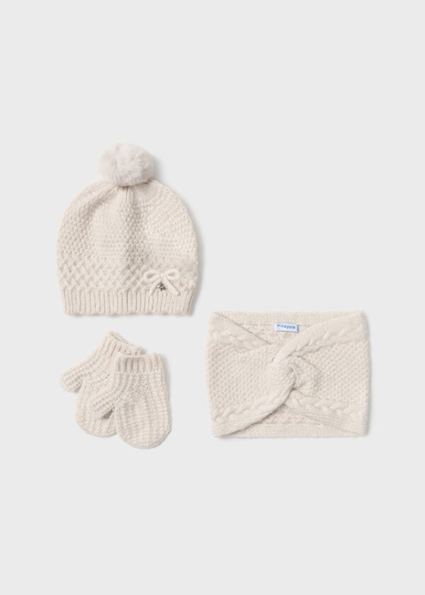 Baby 3 Piece Hat and Scarf Set Baby 3 Piece Hat and Scarf Set