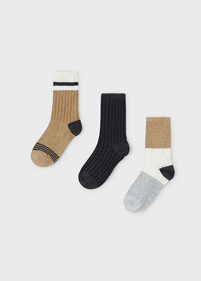 14-10805-062-L-4 ECOFRIENDS set of 3 skate short socks boy