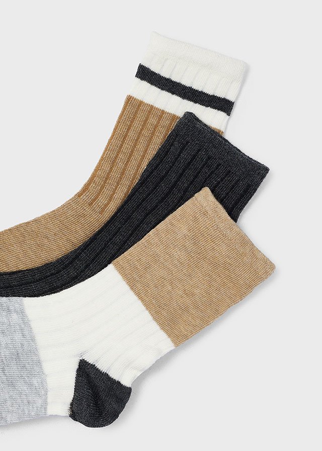 14-10805-062-L-5 ECOFRIENDS set of 3 skate short socks boy