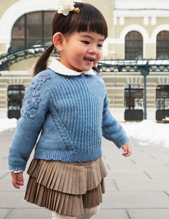 Baby Embroidered Flowers Jumper