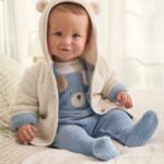 Newborn Boy Reversible Faux Sheepskin Coat