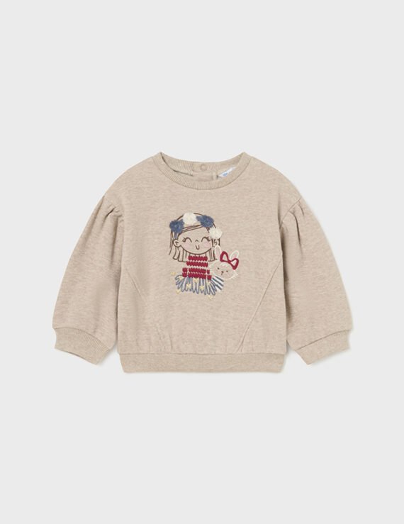 Baby embroidered cotton jumper Better Cotton