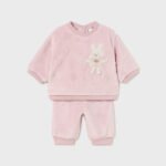 Newborn Girl Fur Jumper and Trousers Set