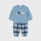 Newborn Boy Checked Trousers and Jumper Set