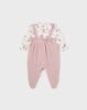 Newborn Girl Floral Dungarees Romper