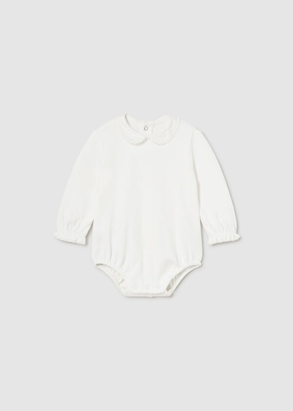 Newborn Boy Ruffle Collar Bodysuit