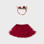 Newborn Girl Tulle Skirt with Ear Headband