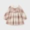 Baby Checked Ruffle Neck Dress