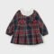 Baby Checked Ruffle Neck Dress