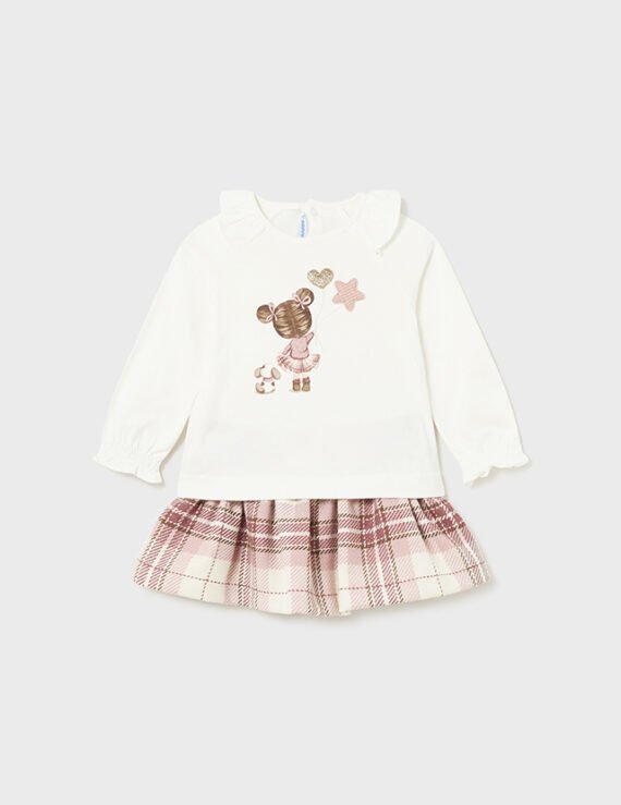 Baby Checked Skirt and T-Shirt Set