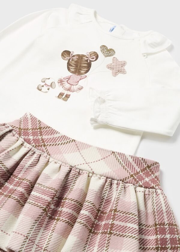 Baby Checked Skirt and T-Shirt Set