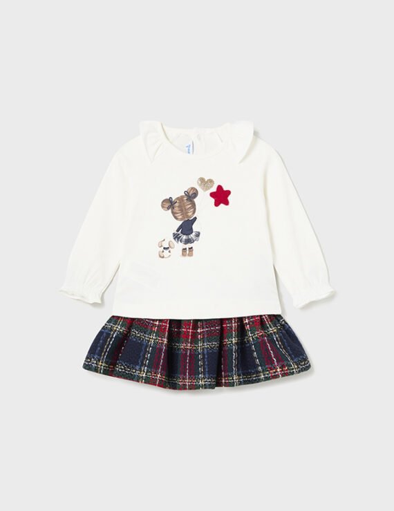 Baby Checked Skirt and T-Shirt Set