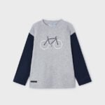 Boy Embroidered Bicycle T-Shirt