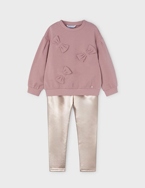 Girl Jumper and Metallic Leggings Set