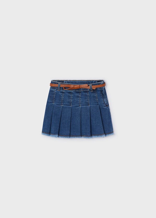 Girl Denim Skirt with Belt