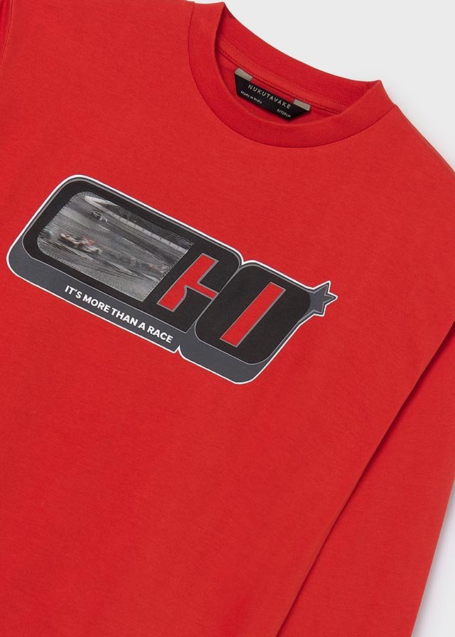 Boy Embossed Car Print T-Shirt