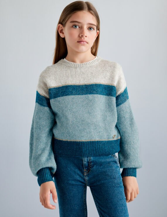 Girl Block Colour Jumper