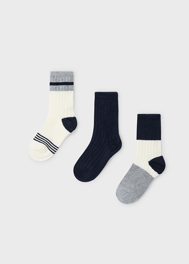 14-10805-064-L-4 ECOFRIENDS set of 3 skate short socks boy