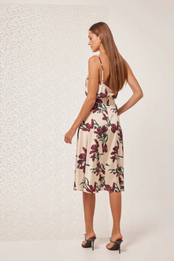 Midi skirt flower print