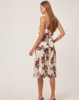 Midi skirt flower print