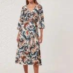 Wrap silk dress