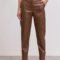 Leather pants camel