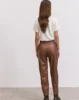 Leather pants camel