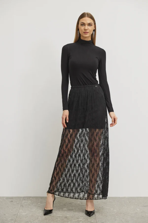 Lace maxi skirt