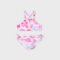 Girl print bikini with side bows