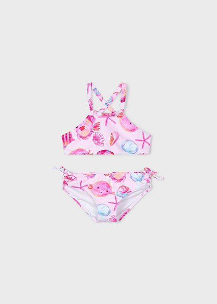 Girl print bikini with side bows