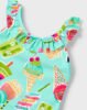 Girl print ruffle swimsuit