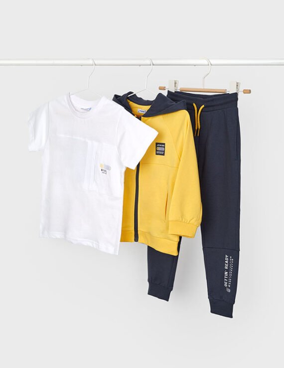 Boy skateboard print tracksuit set