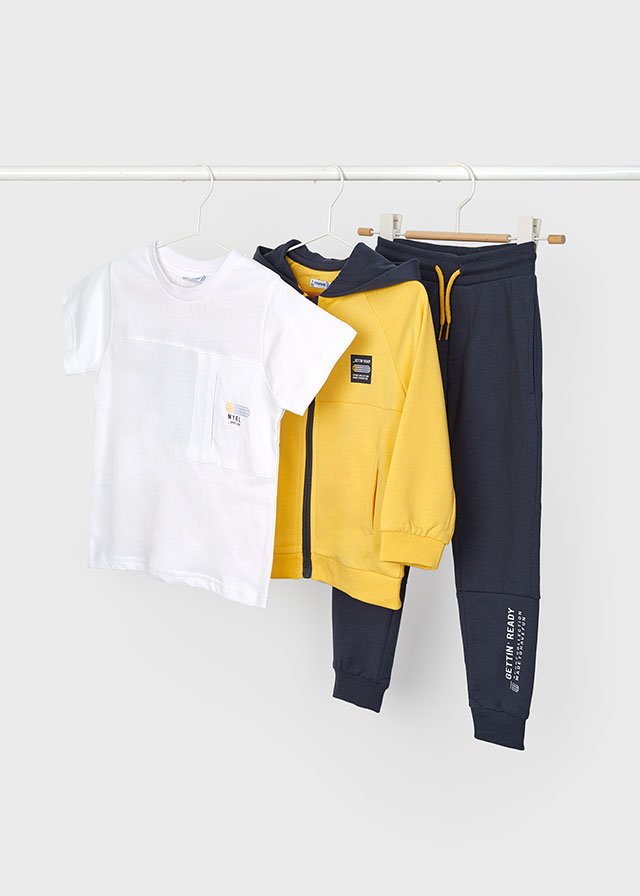 Boy skateboard print tracksuit set