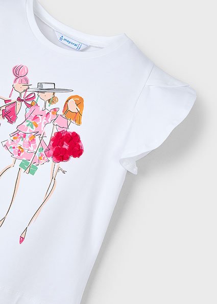 Girl applique t-shirt