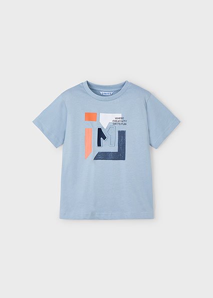 Boy T-Shirt with Embossed Lettering