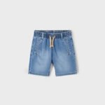 Boy denim shorts with elasticated waist