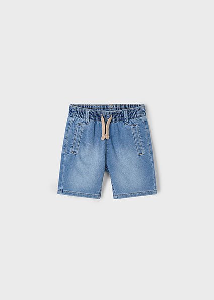 Boy denim shorts with elasticated waist