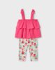 Girl cropped leggings and ruffle top set