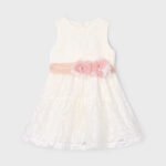 Girl dress with flower sash