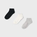 Boy Set of 3 Plain Socks