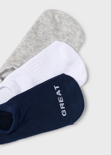 Boy Set of 3 No-Show Socks