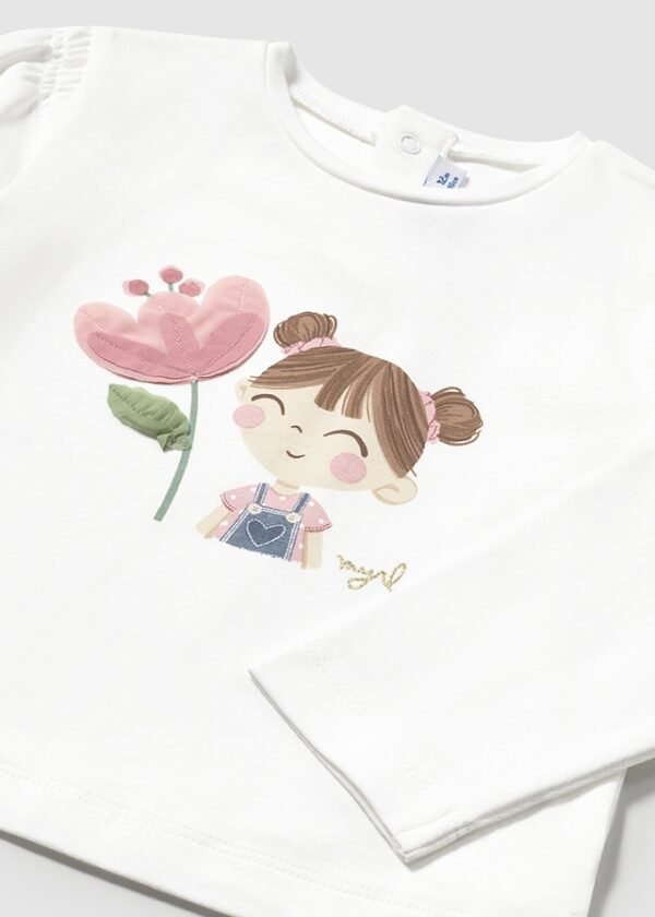 Baby long sleeved flower t-shirt