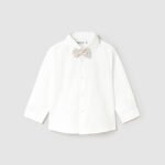 Baby Long-Sleeve Shirt with Bow Tie
