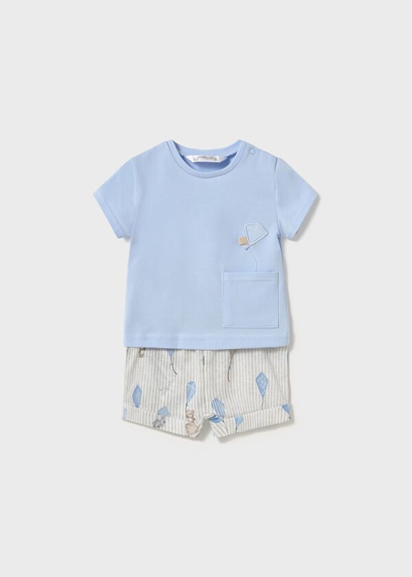 Newborn boy printed shorts and t-shirt