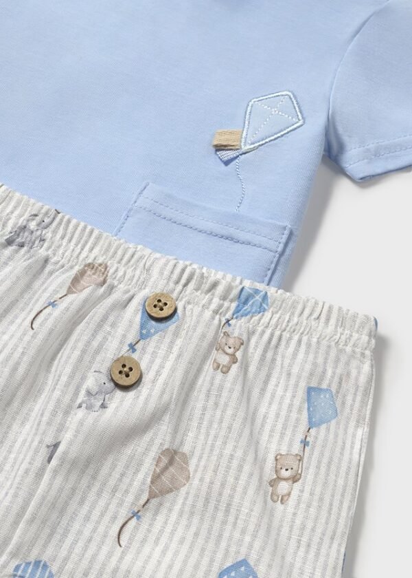 Newborn boy printed shorts and t-shirt